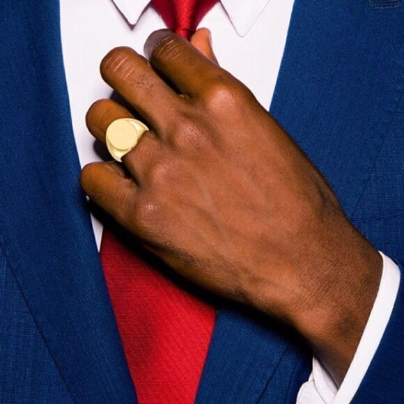 10k Gold Closed Back Man’s Signet Ring - Picture 5 of 5